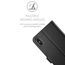 iPhone XS Wallet Case (2018) With Magnetic Folding Strip Kickstand