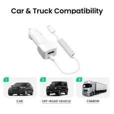8 Pin Car Charger UK Fast Charging Adapter For All 8-Pin Devices