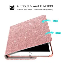 Case for iPad 10.2 9th Gen 360 Bling Rose For iPad (A2603, A2604) 2021 Magnetic Flip Cover