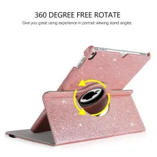 Case for iPad 10.2 9th Gen 360 Bling Rose For iPad (A2603, A2604) 2021 Magnetic Flip Cover