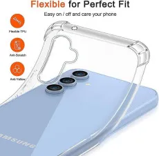 Samsung A15 Transparent Gel Case – Slim Shockproof Silicone Cover