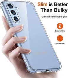 Samsung A15 Transparent Gel Case – Slim Shockproof Silicone Cover
