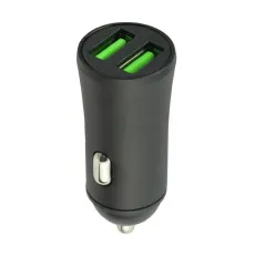 2 Usb Fast Car charger black uk.