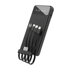 4 in 1 Slim Power Bank 10000mAh Battery Fast Charger Smart Phone