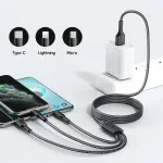 2.0A Fast Charging & Data Transferring Cable Type C/Micro/iPhone