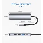 ULT-PD 100W 5-in-1 USB C Hub with 4K HDMI, Type C PD Charging (Windows, Mac, Android)