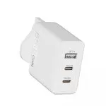 Universal 65W USB C Charger UK 3 Port Power Adapter Type C PD USB A 3.0 QC Fast Wall Charger