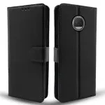 Premium PU Leather Magnetic Wallet Case For Motorola Moto G5 Plus (2017)