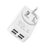 4 Port USB Charger Smart iQ Adaptor Travel Adapter Fast Quick Charge UK Plug