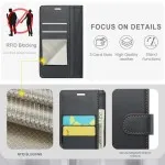 Samsung Galaxy S21 FE Wallet Case with RFID Blocking – PU Leather Flip Folio, Card Holder, Shockproof Magnetic Cover for Men & Women