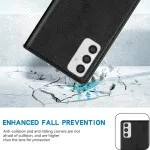 Samsung Galaxy S23 FE Wallet Case with RFID Blocking - PU Leather Folio Flip Cover, Credit Card Holder, Kickstand, Shockproof Protective Phone Case - Black