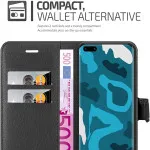Huawei P40 Pro Wallet Case in Black Wallet Heavy Duty Protective Shock Resistant Flip Cover