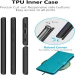 Case for Xiaomi 12 Lite Wallet Faux Leather Flip Case Card Slots Secure Magnetic Closure (Black)