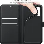 Case For Nokia G11 (2022) Leather Flip Book Magnetic Case Cover - Black