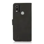 Nokia C21 Plus Case (2022) Leather Flip Book Case Cover - Black