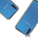 Samsung A70s Bumper Clear Case with Minimalist Design, Shockproof Slim Cover, Crystal Clear